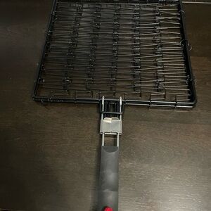 Closet Clear Out Sale! Black Grill Fish Basket with Handle